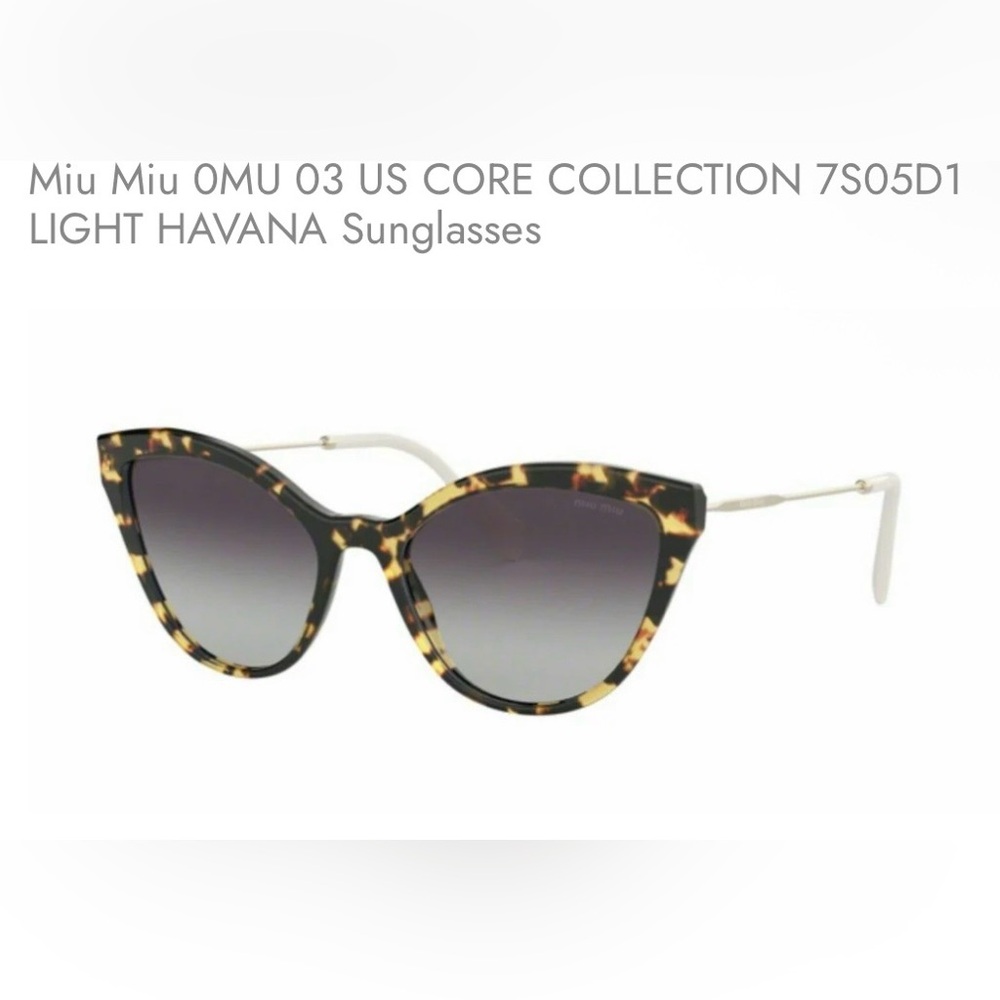 Miu miu Tortoise Shell Cat-Eye Sunglasses